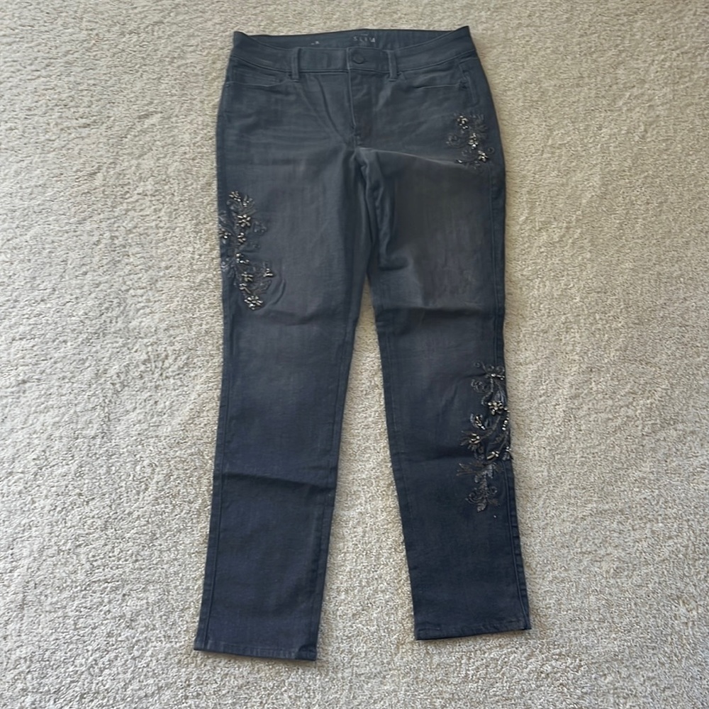 White House Black Market Embellished Skinny Jeans